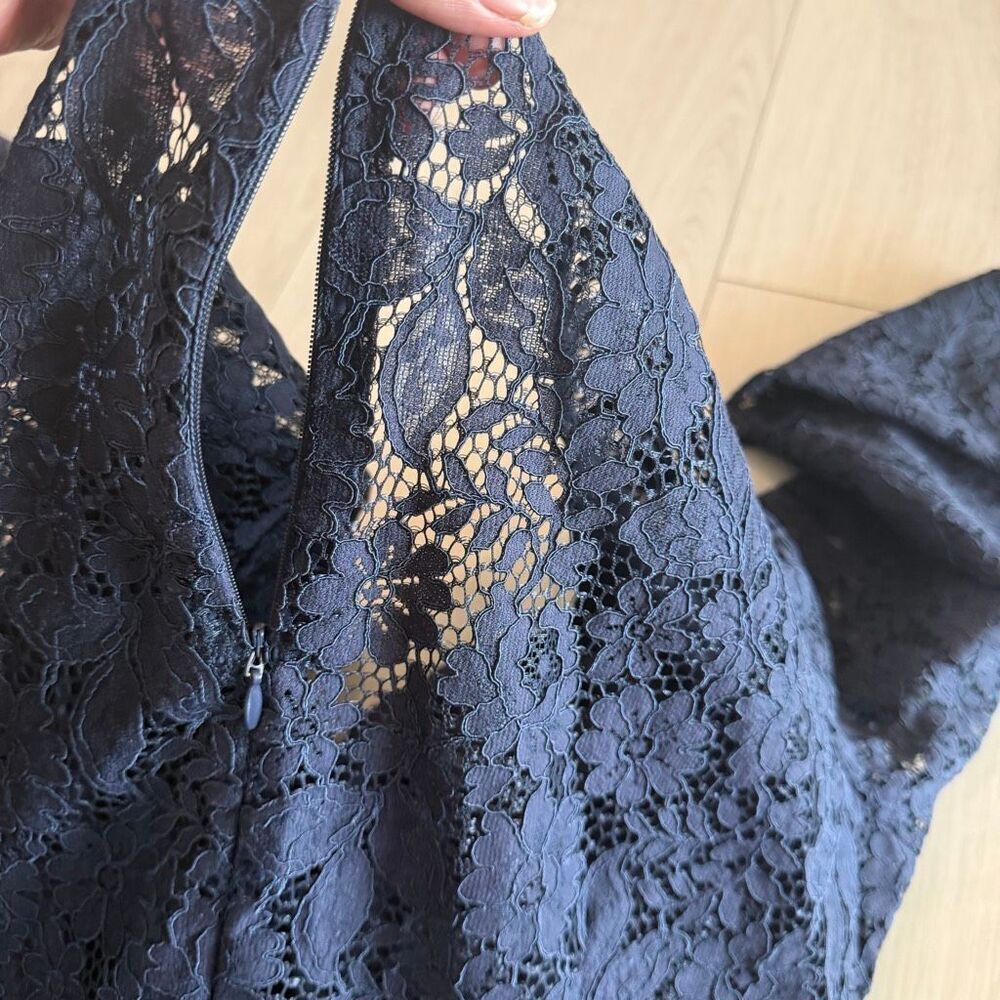 Zara women’s navy blue lace dress size XL - Picture 7 of 9
